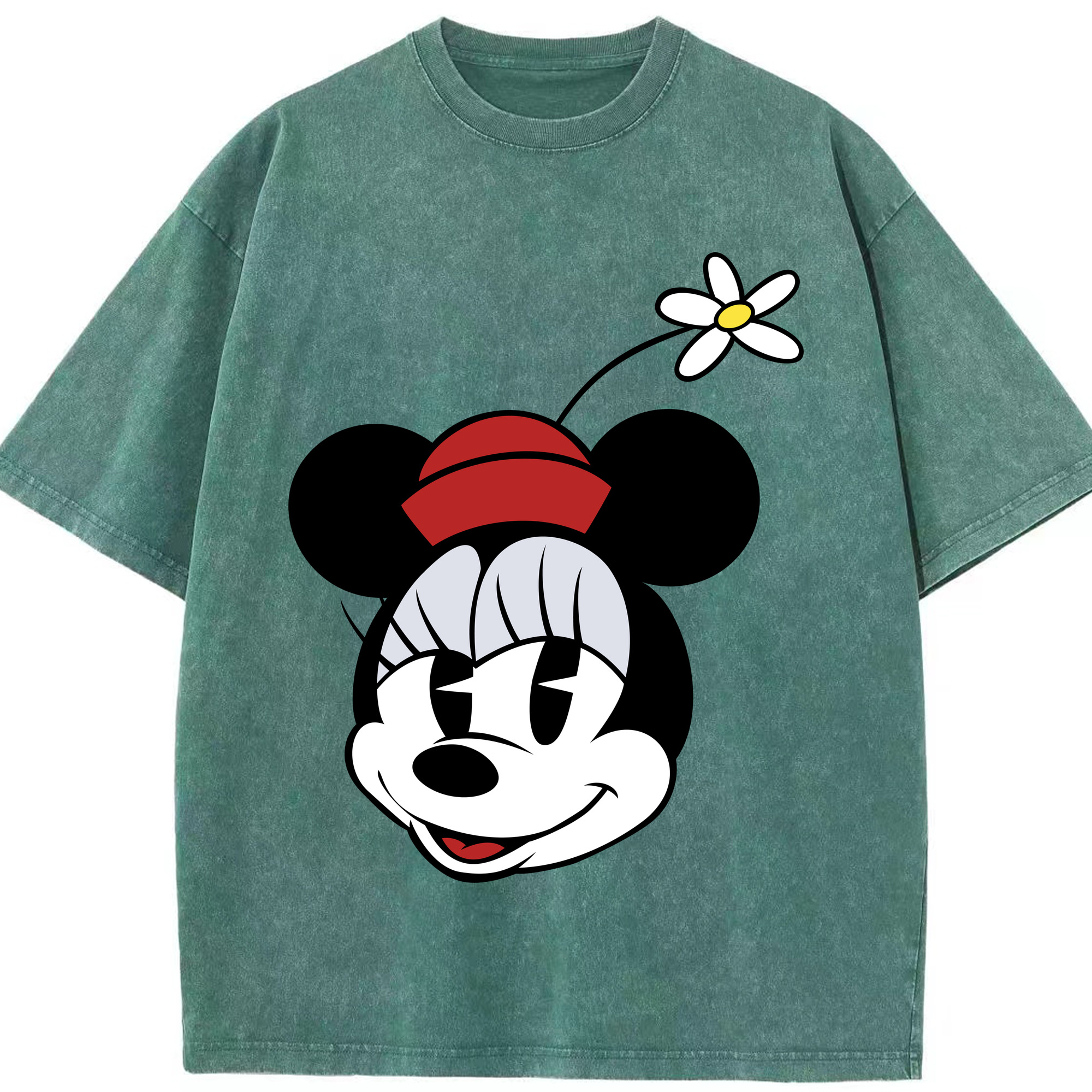 （画像用） ミッキーマウス Mickey Mouse 綿100% ヴィンテージ風 半袖Tシャツ（フロントプリント）